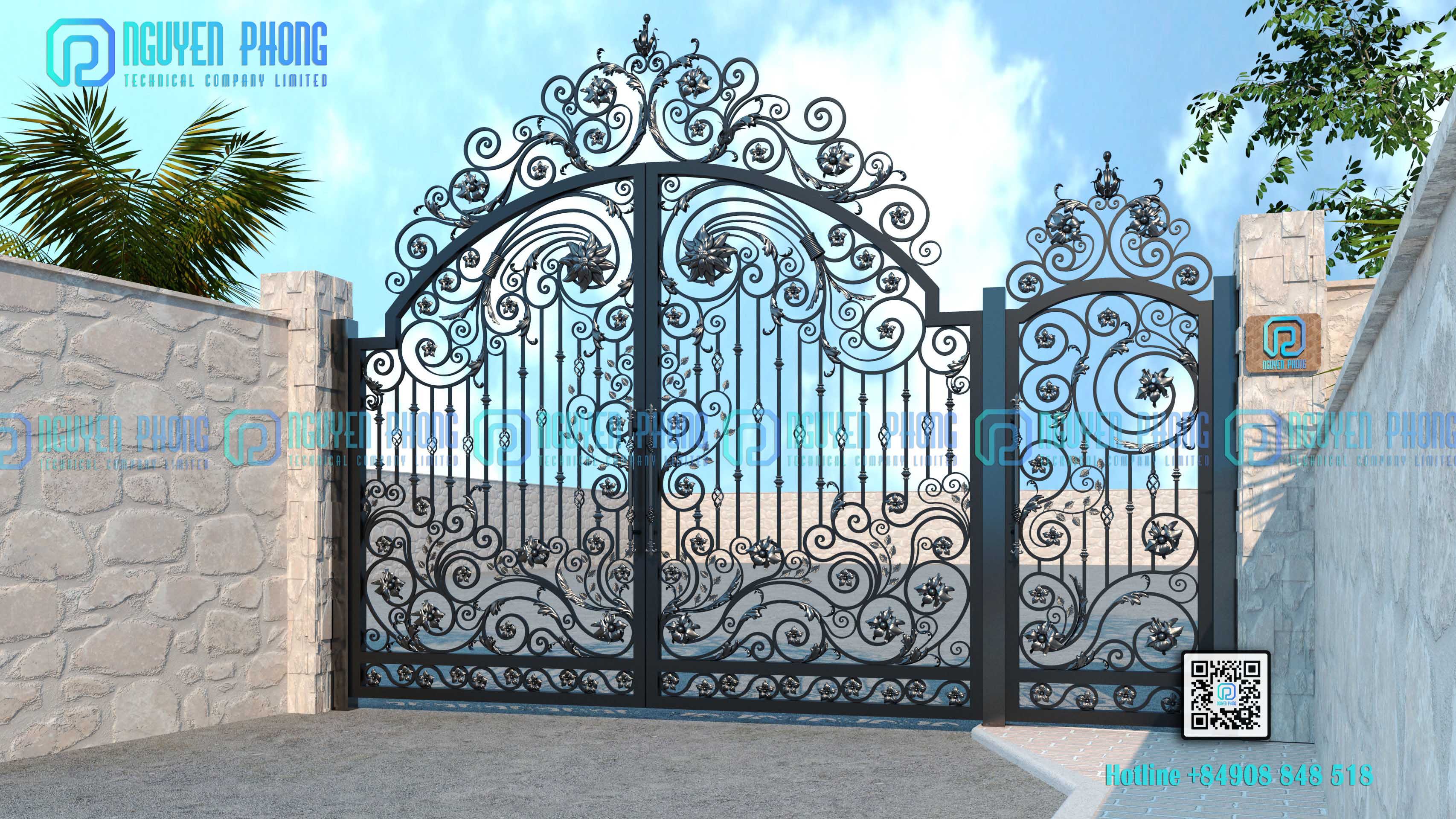 ORDERS FOR WROUGHT IRON GATES FOR PRIVATE HOMES FROM THE ORIGINAL MANUFACTURER IN VIETNAM (Orders from Australia & Spain) wrought-iron-gate-iron-gate-design-for-villa -manufacture-spain-1.jpg